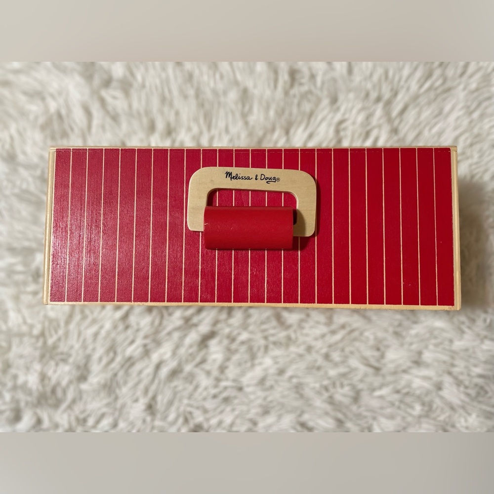 Melissa & Doug Take Along Show Horse Stable House Barn Only Wood Montessori Red - Picture 2 of 6